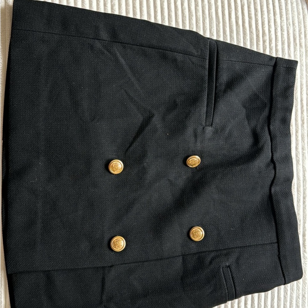 Black Skirt with Gold Buttons